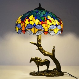 Lampe de table en vitrail...