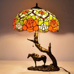 Lampe de table en vitrail...