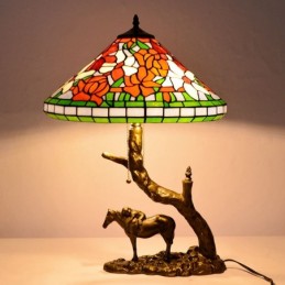 Lampe de table en vitrail...