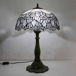 Lampe de table en vitrail...