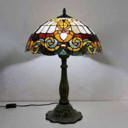 Lampe de table en vitrail...