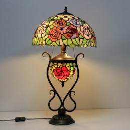 Lampe Tiffany en vitrail,...