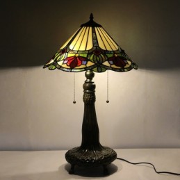 Lampe Tiffany en vitrail de...