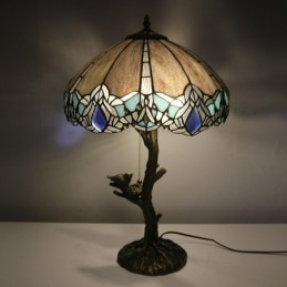 Lampe de table en vitrail...