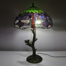 Lampe de table en vitrail...