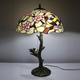 Lampe de table en vitrail...