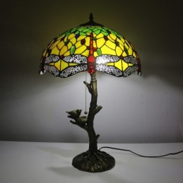 Lampe de table en vitrail...